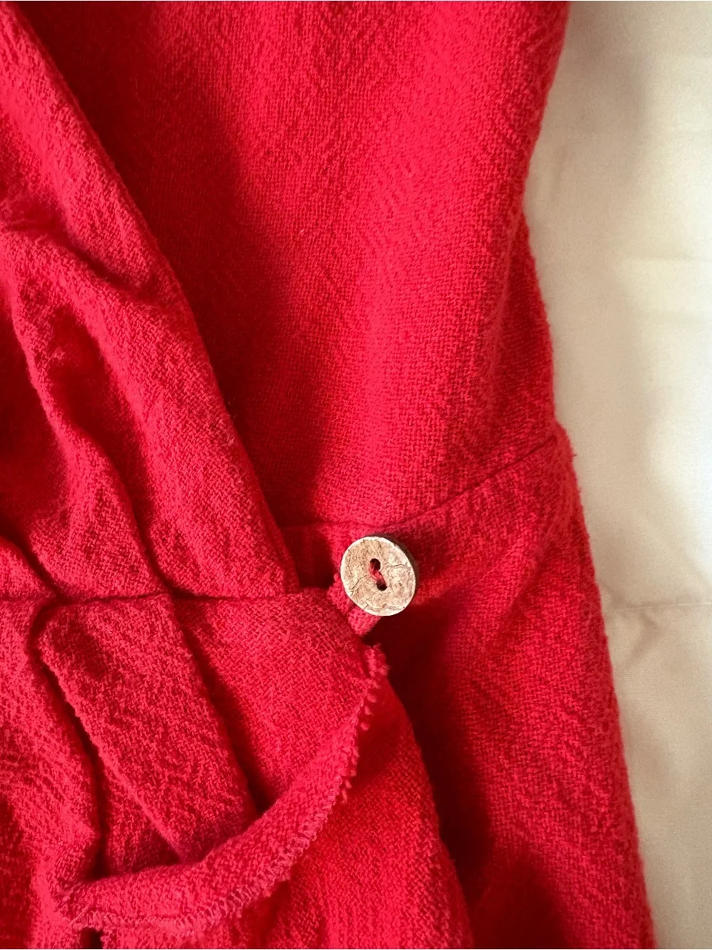 Free People Red Wrap Mini Dress